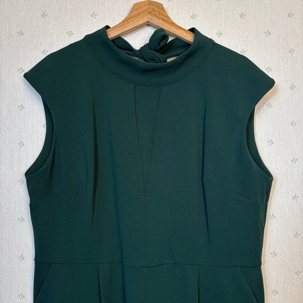 Calvin Klein Sleeveless Wide Leg Jumpsuit Size 16 Mock Neck Flowy Cocktail - Picture 11 of 11